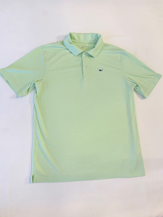 Vineyard Vines Other - Vineyard Vines Boys’ Performance Sankaty Stripe Polo Mint Green & White Size L